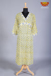 Yellow Mul Cotton Kurti For Women 