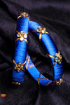 Silk Thread Bangles for Girls in Blue 