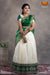 Teenage Girls Green Twin Mango Half Saree | Langa Davani 