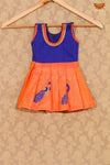 Orange Baby Girls Pattu Frock