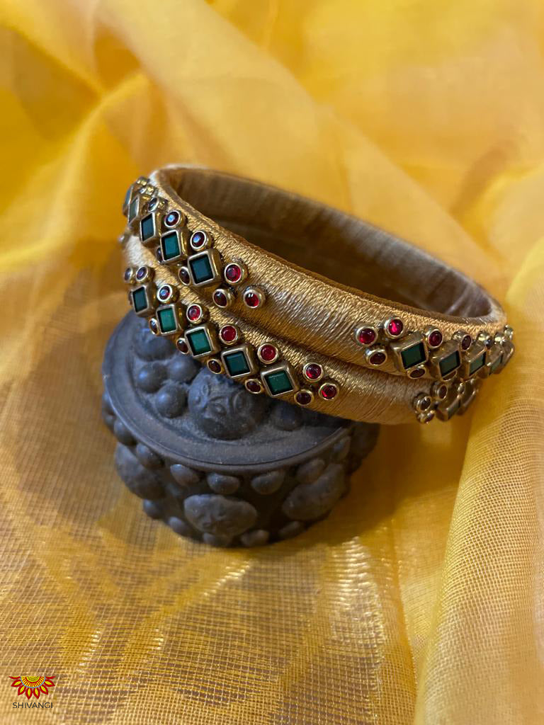 silk thread bangles Archives - Vriksham India