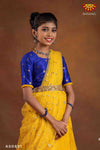 Girls Yellow Elephant Border Lehenga !!!